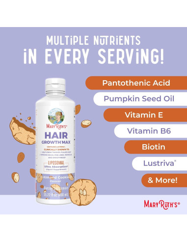 MaryRuth Organics Crecimiento Cabello MAX Liposomal 450ml