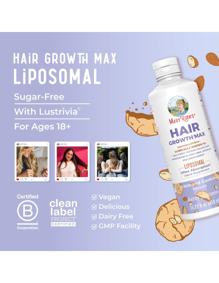 MaryRuth Organics Crecimiento Cabello MAX Liposomal 450ml