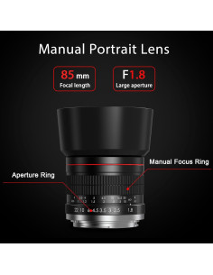 Lente de retrato 85mm F1.8 BENOISON para Nikon F 2