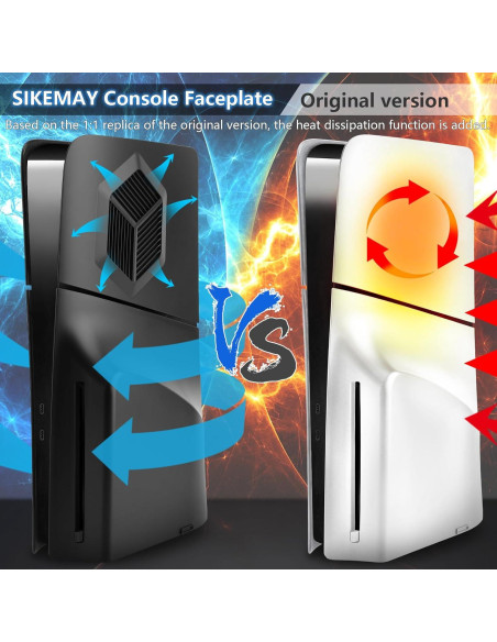 Cubiertas PS5 Slim SIKEMAY Ventiladas Negro 2023