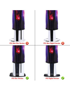 Cubierta contra polvo PlayVital PS5 Edición Digital y Disco 2