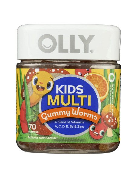 Gusanos de Goma Multivitamínicos Olly Kids 70 Unidades