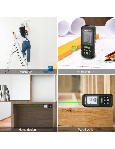 Cinta Métrica Láser MiLESEEY S8GA 70m Haz Verde IP65