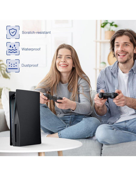 Carcasa Frontal Mate Negra TESSGO para PS5 - ABS