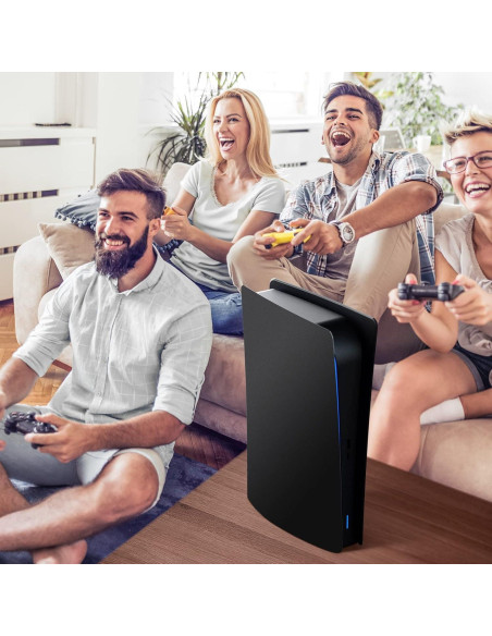 Carcasa Frontal Mate Negra TESSGO para PS5 - ABS