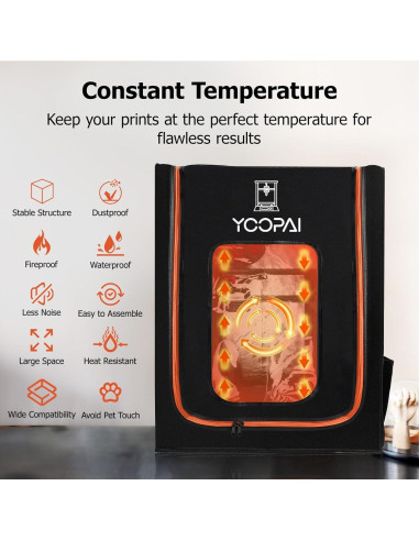 Cubierta para Impresora 3D YOOPAI Mediana con LED y Protección