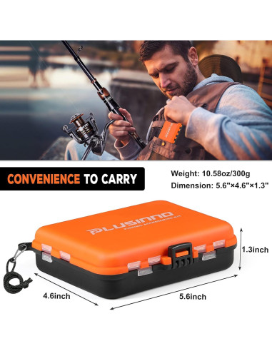 Kit de Pesca PLUSINNO 201pcs con Accesorios y Caja