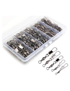 200 Conectores Giratorios de Barril MOBOREST para Pesca