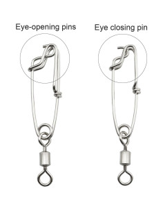 5 Clips de Pesca de Acero Inoxidable DGHAOP 1.8x60mm 2