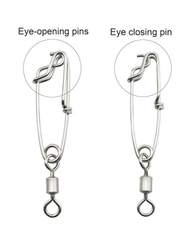 5 Clips de Pesca de Acero Inoxidable DGHAOP 1.8x60mm