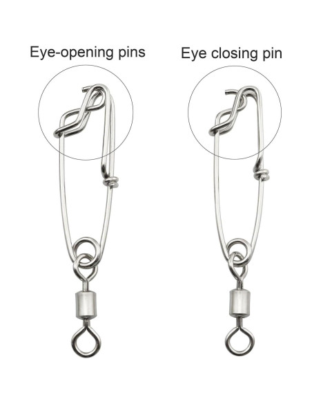 5 Clips de Pesca de Acero Inoxidable DGHAOP 1.8x60mm