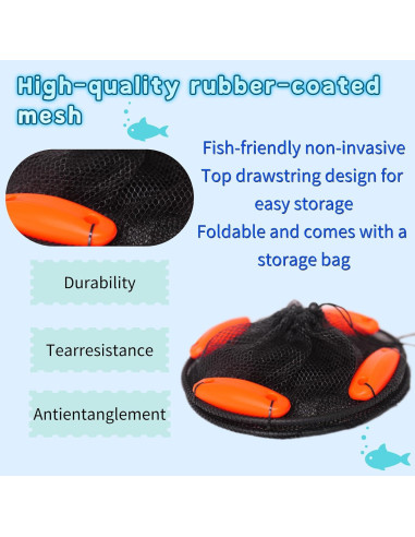 Cesta Flotante Plegable Tacklurenet 2 Piezas para Pesca