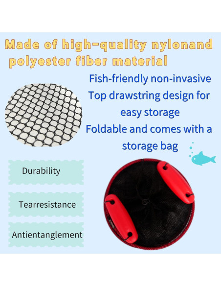 Cesta Flotante Plegable Tacklurenet 2 Piezas para Pesca