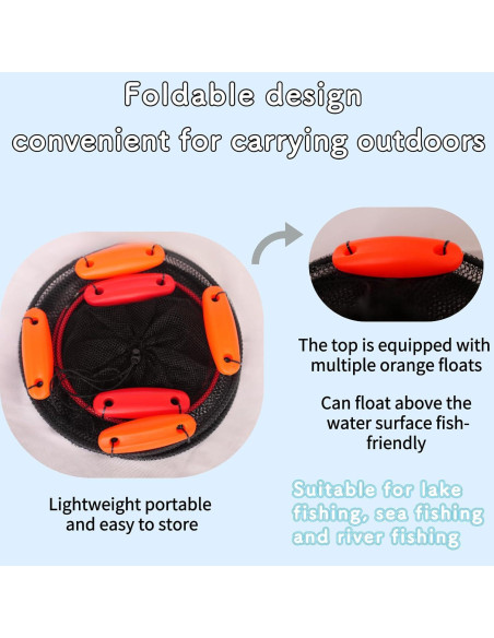 Cesta Flotante Plegable Tacklurenet 2 Piezas para Pesca