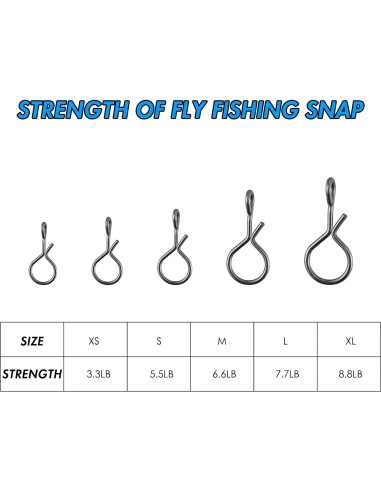 150 Clips de Pesca con Mosca Alwonder Acero Inoxidable