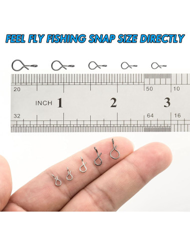 150 Clips de Pesca con Mosca Alwonder Acero Inoxidable