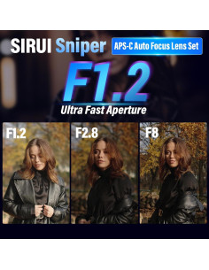 Lente SIRUI Sniper 23mm F1.2 Autofocus para cámaras X 2