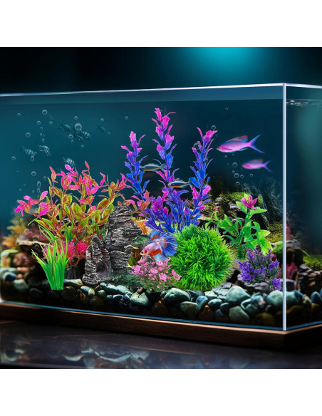 Conjunto de Plantas Plásticas Artificiales Ameliade para Acuarios