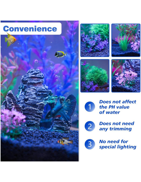 Conjunto de Plantas Plásticas Artificiales Ameliade para Acuarios