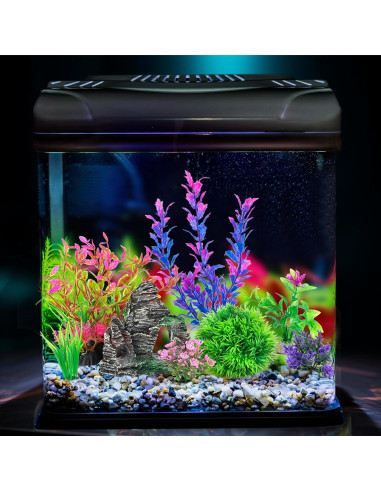 Conjunto de Plantas Plásticas Artificiales Ameliade para Acuarios