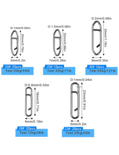 Kit de Clips Rápidos AGOOL para Cebos de Pesca 90pcs 2