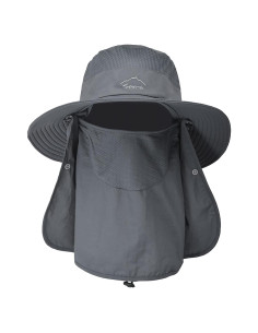 Sombrero de Sol Unisex Gris Oscuro con Protección UV