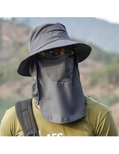 Sombrero de Sol Unisex Gris Oscuro con Protección UV 2