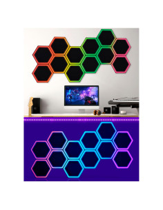 Paquete de 12 Paneles Acústicos Hexagonales AtawLege 35.6x30.5cm