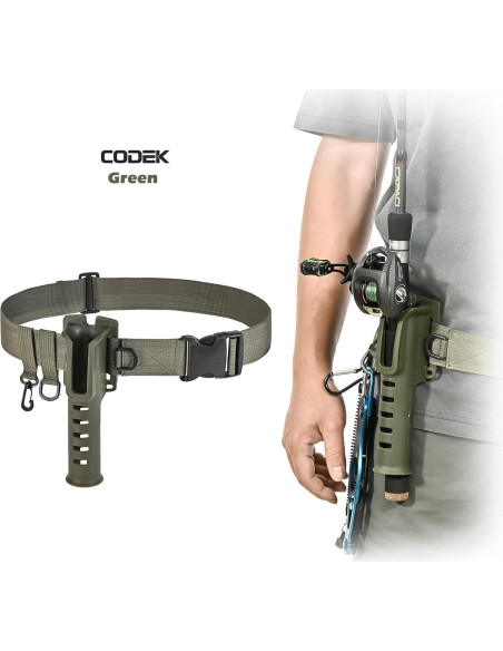 Soporte de caña de pescar CODEK 28189 cinturón ajustable