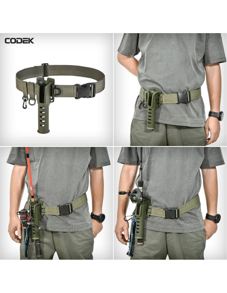 Soporte de caña de pescar CODEK 28189 cinturón ajustable