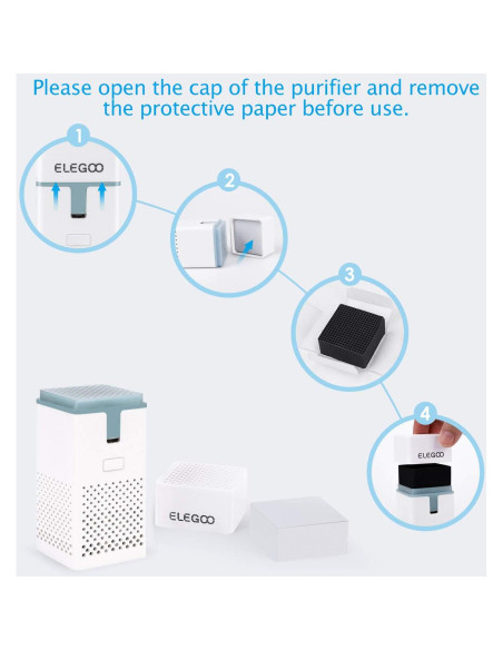 Purificador de Aire Mini ELEGOO con Filtro de Carbón Activado