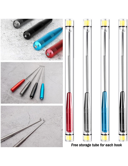 Extractor de Anzuelos YIMISIMON 4 Piezas Acero Inoxidable