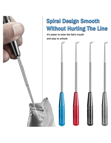 Extractor de Anzuelos YIMISIMON 4 Piezas Acero Inoxidable