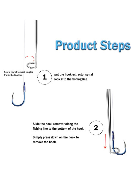 Extractor de Anzuelos YIMISIMON 4 Piezas Acero Inoxidable