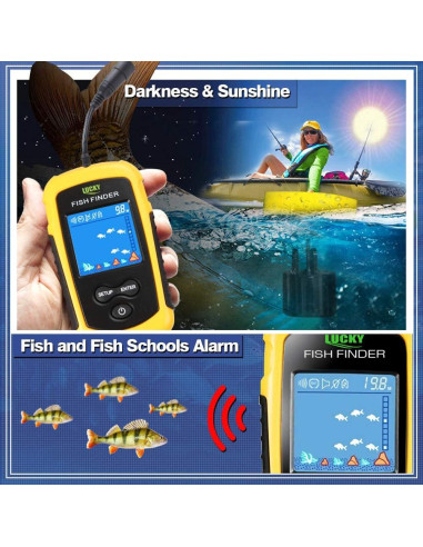 Buscador de Peces Portátil LUCKY FFC1108 con Pantalla LCD