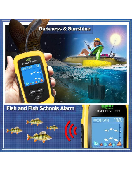 Buscador de Peces Portátil LUCKY FFC1108 con Pantalla LCD