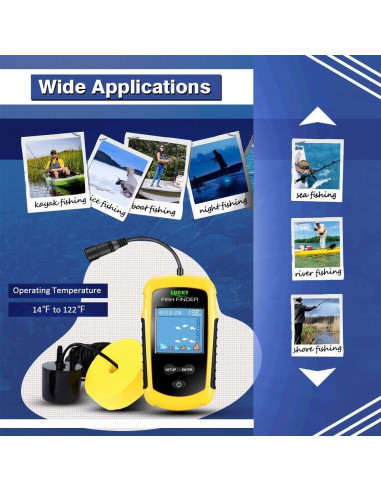 Buscador de Peces Portátil LUCKY FFC1108 con Pantalla LCD