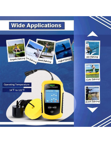 Buscador de Peces Portátil LUCKY FFC1108 con Pantalla LCD