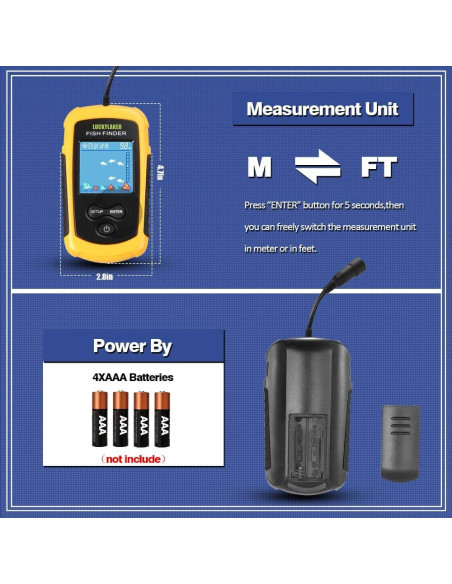 Buscador de Peces Portátil LUCKY FFC1108 con Pantalla LCD