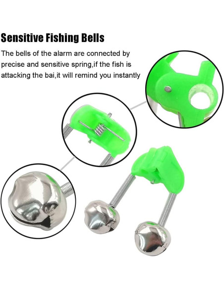 Campanas de Pesca JZTang con Luces LED 30 Pcs Accesorios