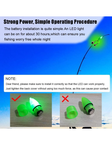 Campanas de Pesca JZTang con Luces LED 30 Pcs Accesorios