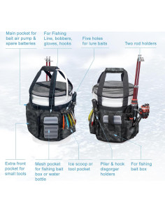 Organizador de Pesca WTVIDAS para Cubo de 18,93L con Tapa 2