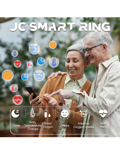 Anillo Inteligente JCRing Plata Tamaño 10 Monitoreo Salud 2