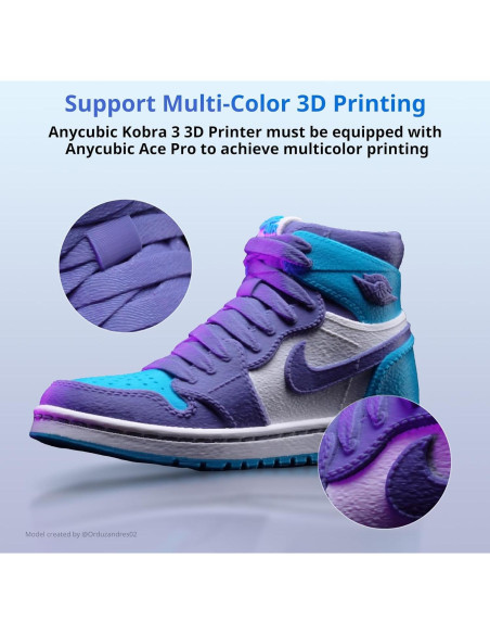 Impresora 3D Anycubic Kobra 3, Velocidad 600mm/s, Multicolor
