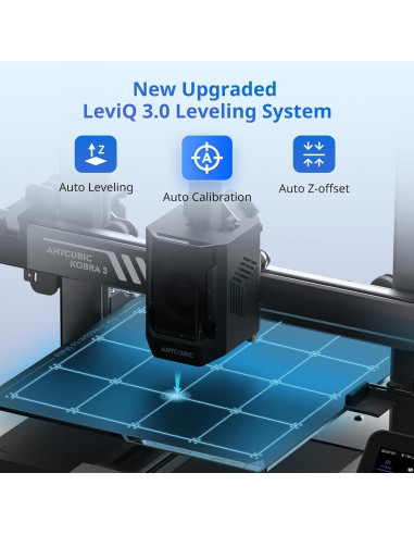 Impresora 3D Anycubic Kobra 3, Velocidad 600mm/s, Multicolor