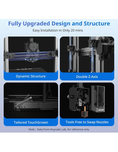 Impresora 3D Anycubic Kobra 3, Velocidad 600mm/s, Multicolor
