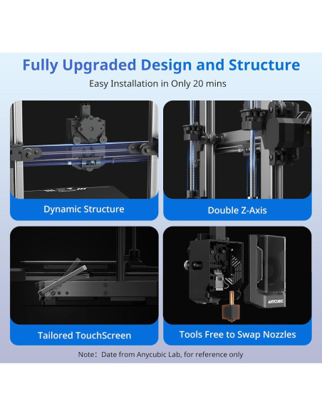 Impresora 3D Anycubic Kobra 3, Velocidad 600mm/s, Multicolor