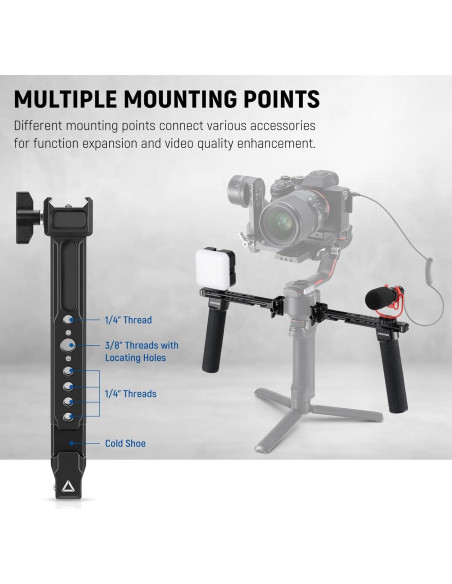 Kit Doble Mango NEEWER para Gimbals DJI RS2 RS3 RS4 Kit Doble Mango NEEWER para Gimbals DJI RS2 RS3 RS4