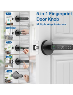 Cerradura Inteligente Foxgard con Huella Dactilar 5 en 1 2