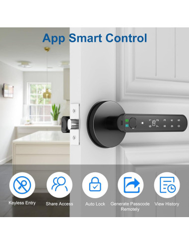 Cerradura Inteligente Foxgard con Huella Dactilar 5 en 1